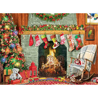 EUROGRAPHICS Puzzle Vianoce pri krbe XL 500 dielikov