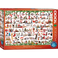 EUROGRAPHICS Puzzle Vianočné mačky 1000 dielikov