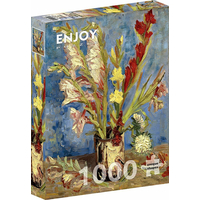 ENJOY Puzzle Vincent Van Gogh: Váza s gladiolami a čínskymi astrami 1000 dielikov