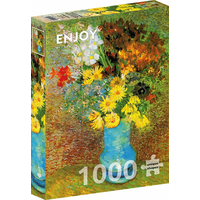 ENJOY Puzzle Vincent Van Gogh: Váza so sedmokráskami a sasankami 1000 dielikov