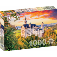 ENJOY Puzzle Zámok Neuschwanstein na jeseň, Nemecko 1000 dielikov