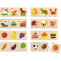VIGA Drevené puzzle Súvislosti 8x3 dieliky