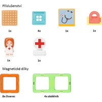 MAGFORMERS Mestečko Nemocnice 22 dielikov