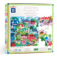 EEBOO Štvorcové puzzle Švédska rybárska dedinka 1000 dielikov