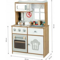 ECOTOYS Drevená kuchynka bielo-hnedá