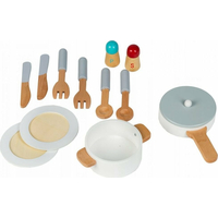 ECOTOYS Drevená kuchynka bielo-hnedá