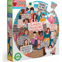 EEBOO Okrúhle puzzle Chráňte klímu našej planéty 500 dielikov