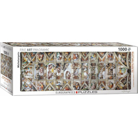 EUROGRAPHICS Panoramatické puzzle Strop Sixtínskej kaplnky 1000 dielikov