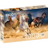 ENJOY Puzzle Kone cválajúce v púšti 1000 dielikov