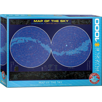 EUROGRAPHICS Puzzle Mapa neba 1000 dielikov