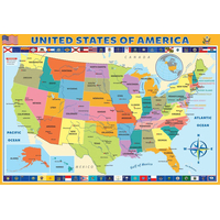 EUROGRAPHICS Puzzle Mapa Spojených štátov Amerických 200 dielikov