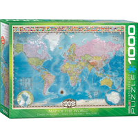 EUROGRAPHICS Puzzle Mapa sveta 1000 dielikov