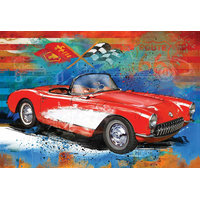 EUROGRAPHICS Puzzle v plechovej krabičke Corvette 550 dielikov