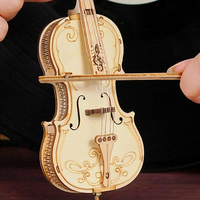 ROBOTIME Rolife 3D drevené puzzle Violončelo 58 dielikov