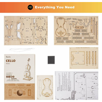 ROBOTIME Rolife 3D drevené puzzle Violončelo 58 dielikov