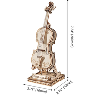 ROBOTIME Rolife 3D drevené puzzle Violončelo 58 dielikov
