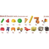Stick-O Stavebné autá 26ks