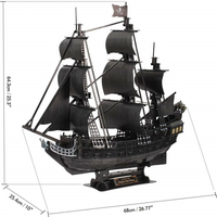 CUBICFUN 3D puzzle Plachetnica Queen Anne&#39;s Revenge 328 dielikov