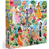 EEBOO Štvorcové puzzle Záhrada básnikov 1000 dielikov