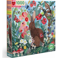 EEBOO Štvorcové puzzle Zajac a vlčie maky 1000 dielikov