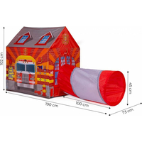 ECOTOYS Detský stan na hranie s tunelom Hasičská stanica