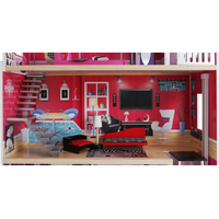 ECOTOYS Domček pre bábiky Malibu s vybavením