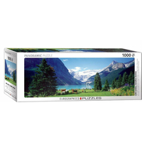 EUROGRAPHICS Panoramatické puzzle Jazero Louise, Canadian Rockies 1000 dielikov