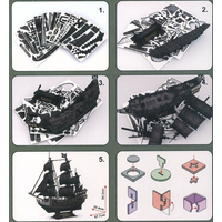 CUBICFUN 3D puzzle Plachetnica Queen Anne&#39;s Revenge 328 dielikov