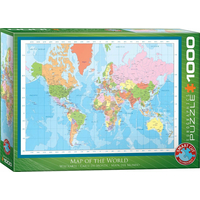 EUROGRAPHICS Puzzle Mapa sveta 1000 dielikov