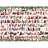 EUROGRAPHICS Puzzle Vianočné psy 1000 dielikov