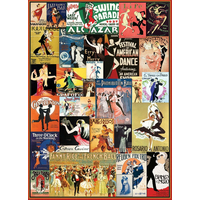 EUROGRAPHICS Puzzle Vintage plagáty z tanečných sál 1000 dielikov