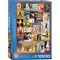 EUROGRAPHICS Puzzle Vintage plagáty z tanečných sál 1000 dielikov
