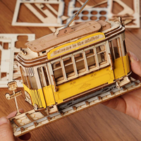 ROBOTIME Rolife 3D drevené puzzle Električka 145 dielikov