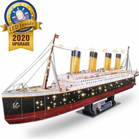 CUBICFUN Svietiace 3D puzzle Titanic 266 dielikov