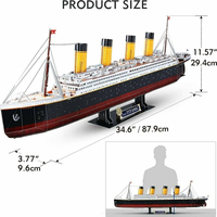 CUBICFUN Svietiace 3D puzzle Titanic 266 dielikov