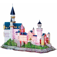 CUBICFUN Svietiace 3D puzzle Zámok Neuschwanstein 128 dielikov