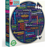 EEBOO Okrúhle puzzle 100 skvelých slov 500 dielikov