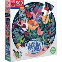 EEBOO Okrúhle puzzle Zátišie s kvetinami 500 dielikov