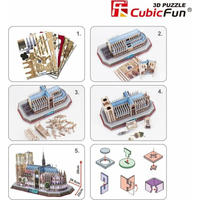 CUBICFUN Svietiace 3D puzzle Notre Dame 149 dielikov