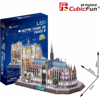 CUBICFUN Svietiace 3D puzzle Notre Dame 149 dielikov