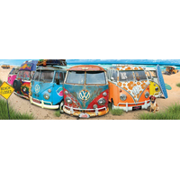 EUROGRAPHICS Panoramatické puzzle Farebné autobusy 1000 dielikov