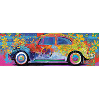 EUROGRAPHICS Panoramatické puzzle Farebný Volkswagen chrobák 1000 dielikov