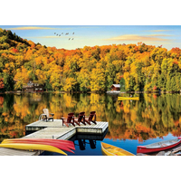 EUROGRAPHICS Puzzle Chata pri jazere, Quebec 1000 dielikov