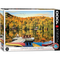 EUROGRAPHICS Puzzle Chata pri jazere, Quebec 1000 dielikov