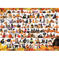 EUROGRAPHICS Puzzle Halloweenske zvieratká 1000 dielikov