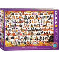 EUROGRAPHICS Puzzle Halloweenske zvieratká 1000 dielikov