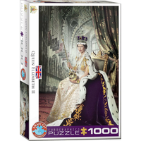 EUROGRAPHICS Puzzle Kráľovná Alžbeta II. 1000 dielikov