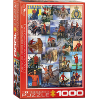 EUROGRAPHICS Puzzle Kráľovská kanadská jazdná polícia - koláž 1000 dielikov
