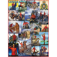 EUROGRAPHICS Puzzle Kráľovská kanadská jazdná polícia - koláž 1000 dielikov