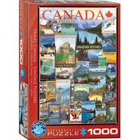 EUROGRAPHICS Puzzle Plagáty z ciest Kanadou 1000 dielikov